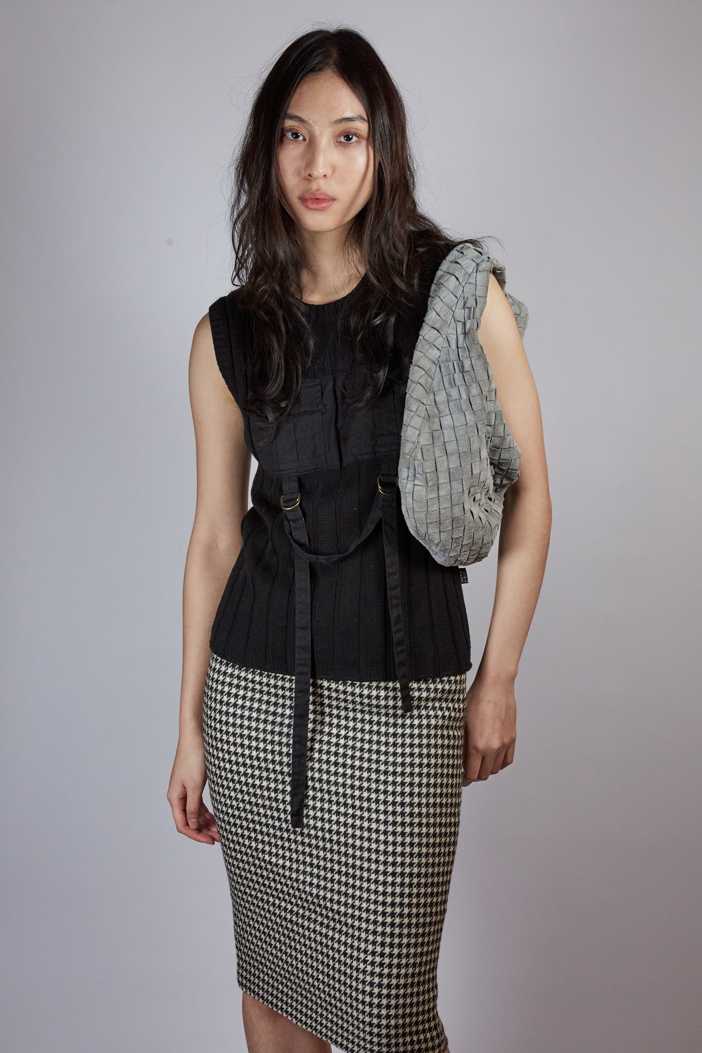 Black sleeveless top