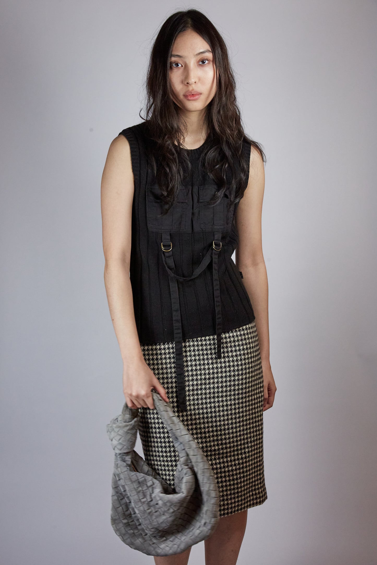 Black sleeveless top