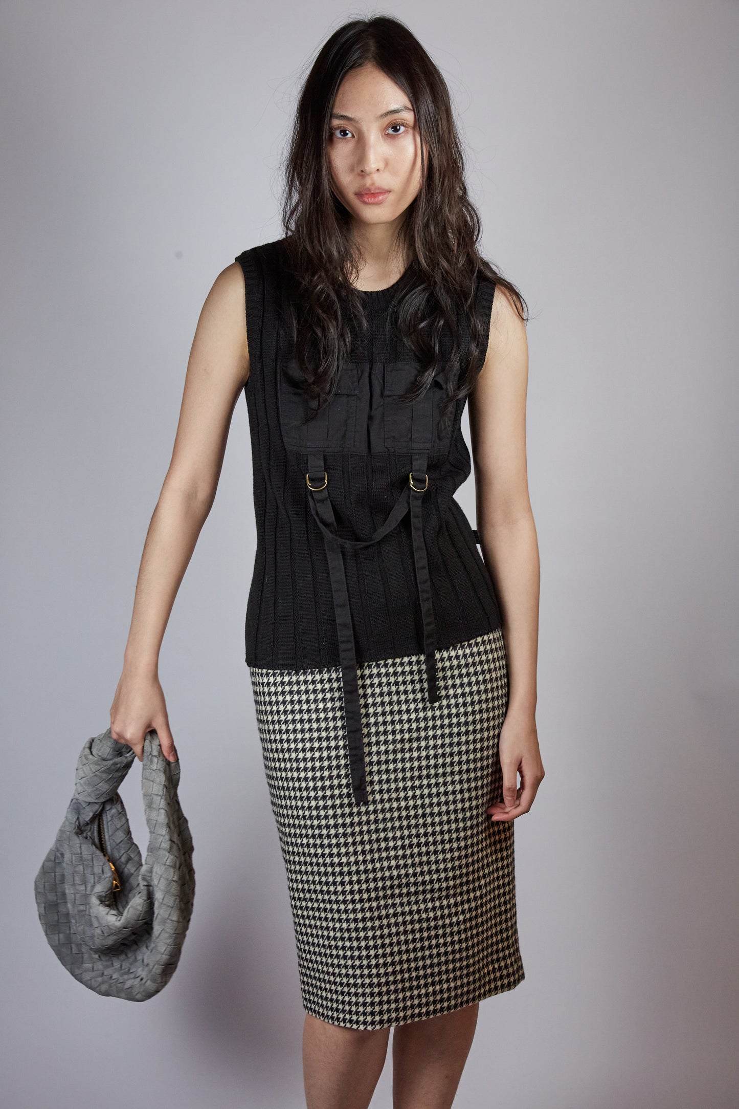 Black sleeveless top