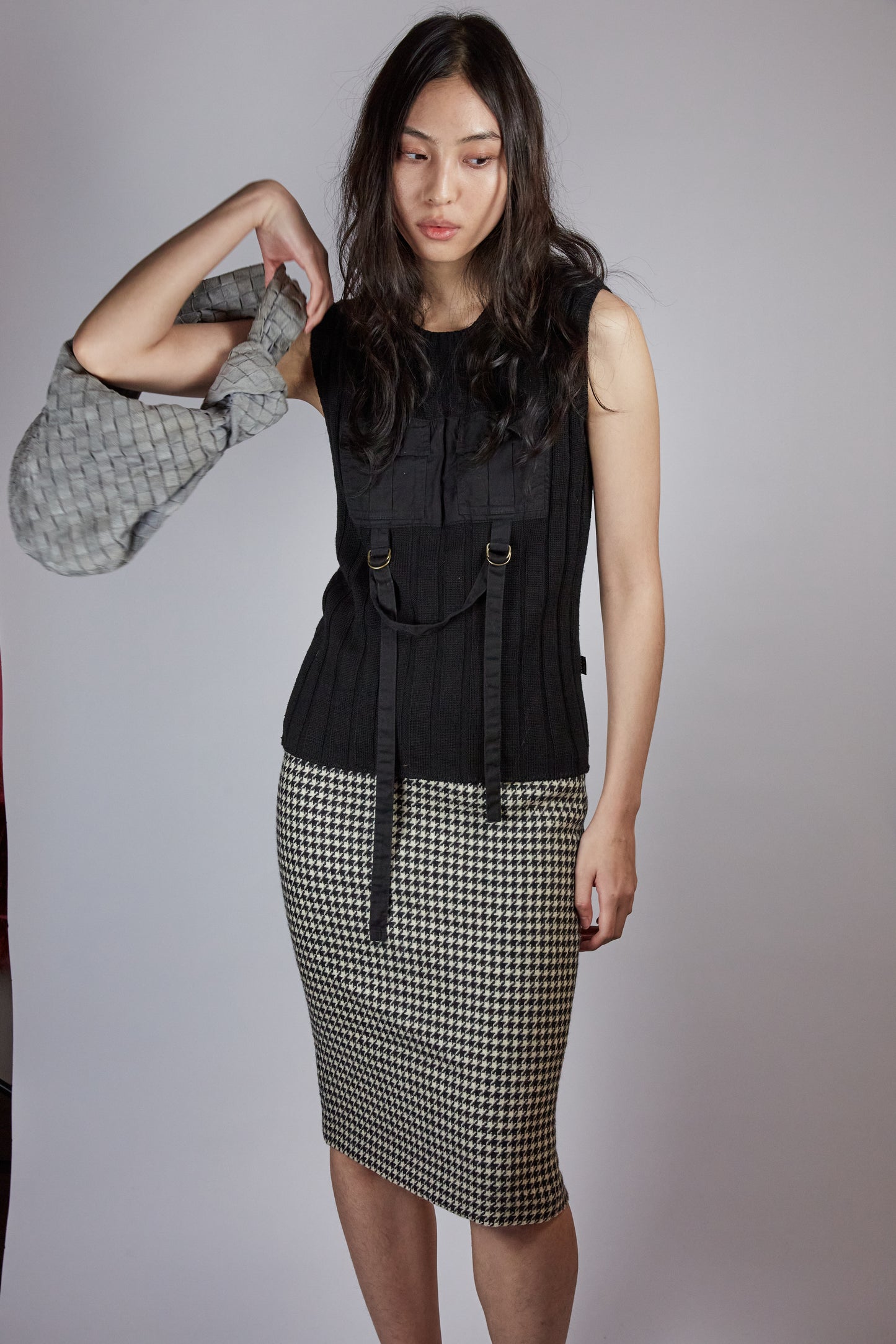 Black sleeveless top