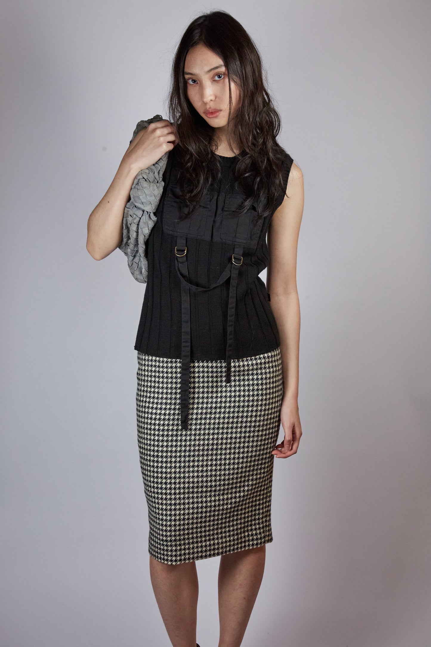 Black sleeveless top