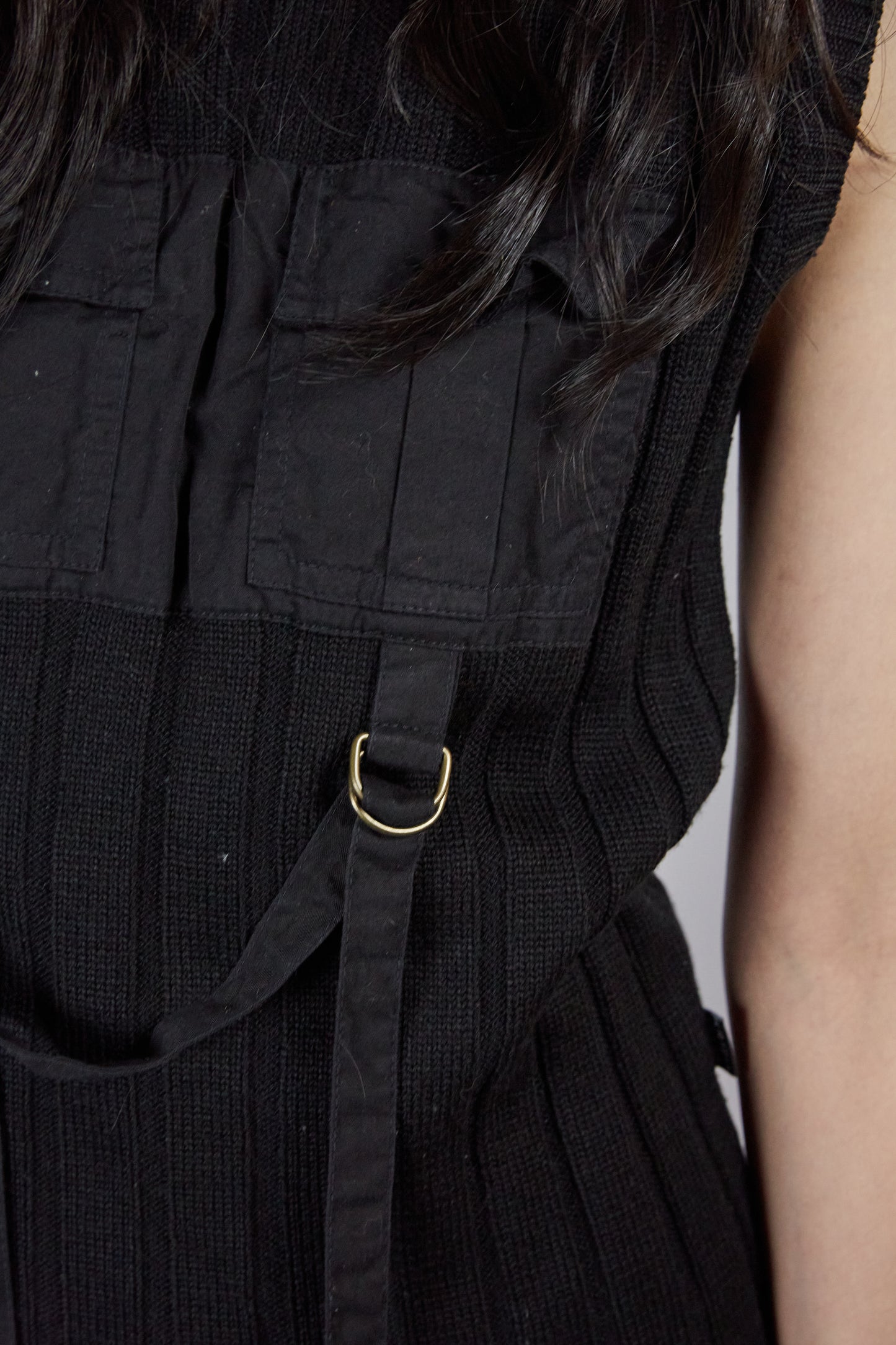 Black sleeveless top