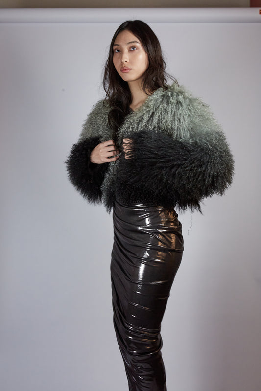Two Colour Fur Coat