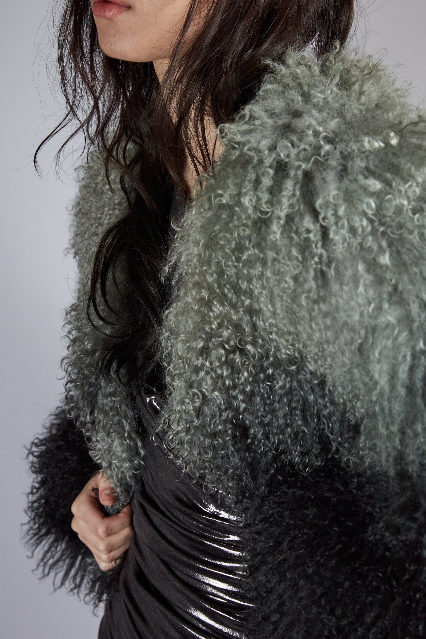 Two Colour Fur Coat