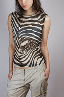 Y2K Dolce & Gabbana Zebra Mesh Top