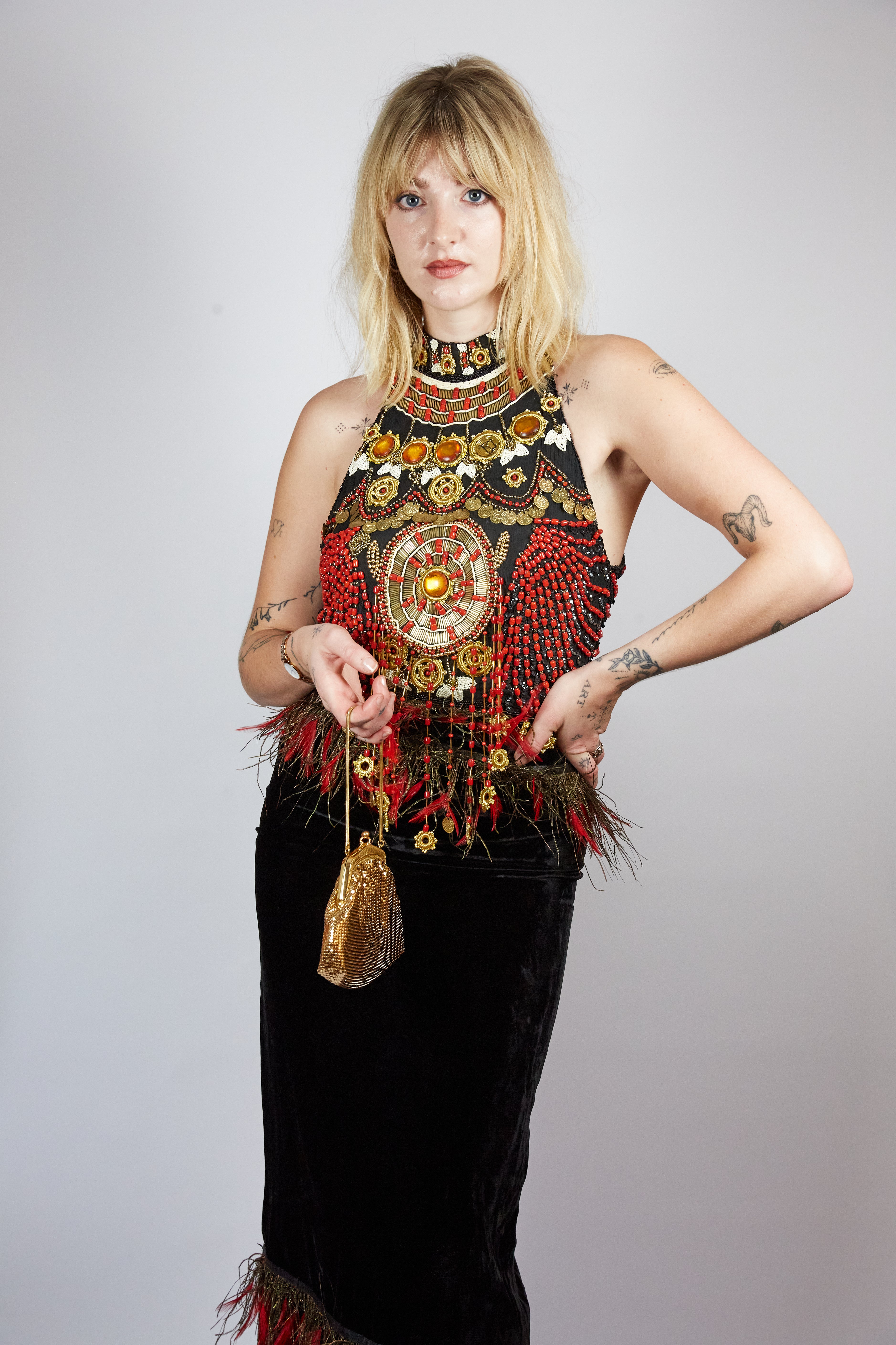 Frank Usher 1980s Beaded Top