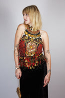 Frank Usher 1980s Beaded Top
