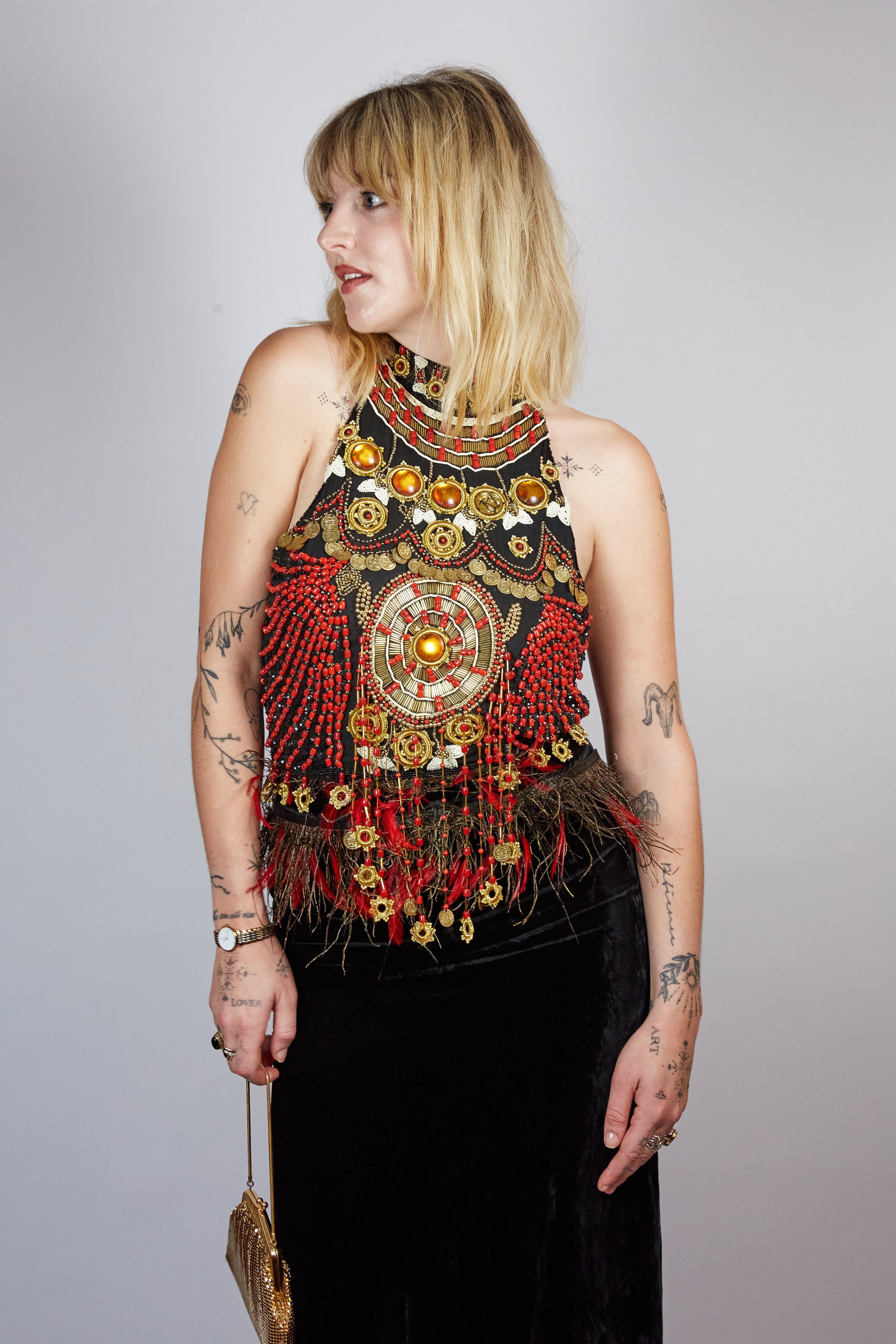 Frank Usher 1980s Beaded Top