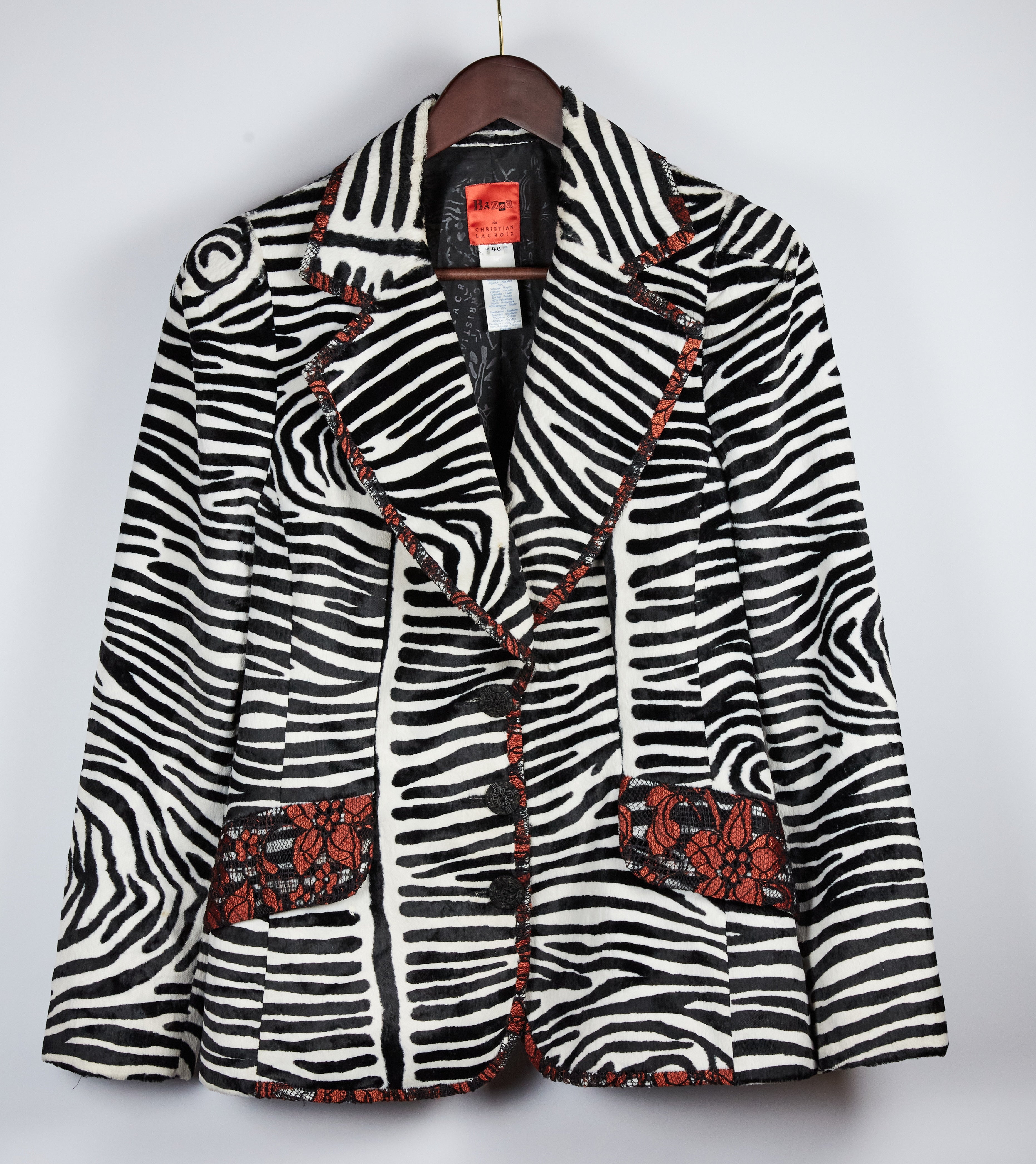 90s Christian Lacroix Zebra Blazer